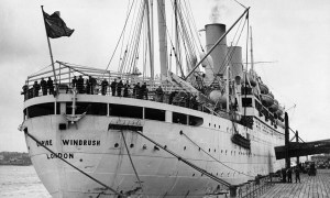 The boat the Empire Windrush 28th March 1954